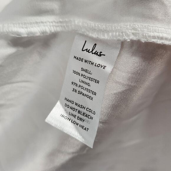 Lulu's White Wrap Dress Womens Size Large L *NWT - Picture 3 of 5